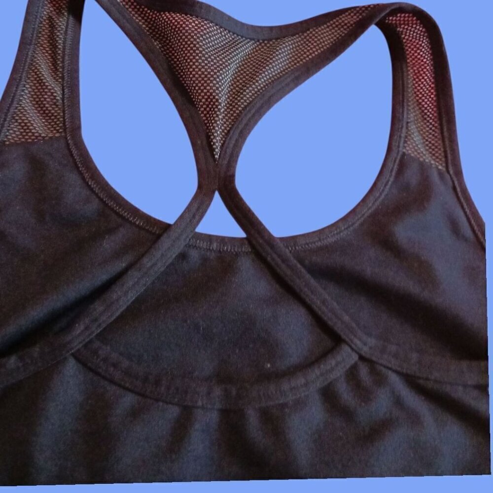 GH Sport Womens Racerback Sports Bra Black & Gray set of 2 - Picture 6 of 16